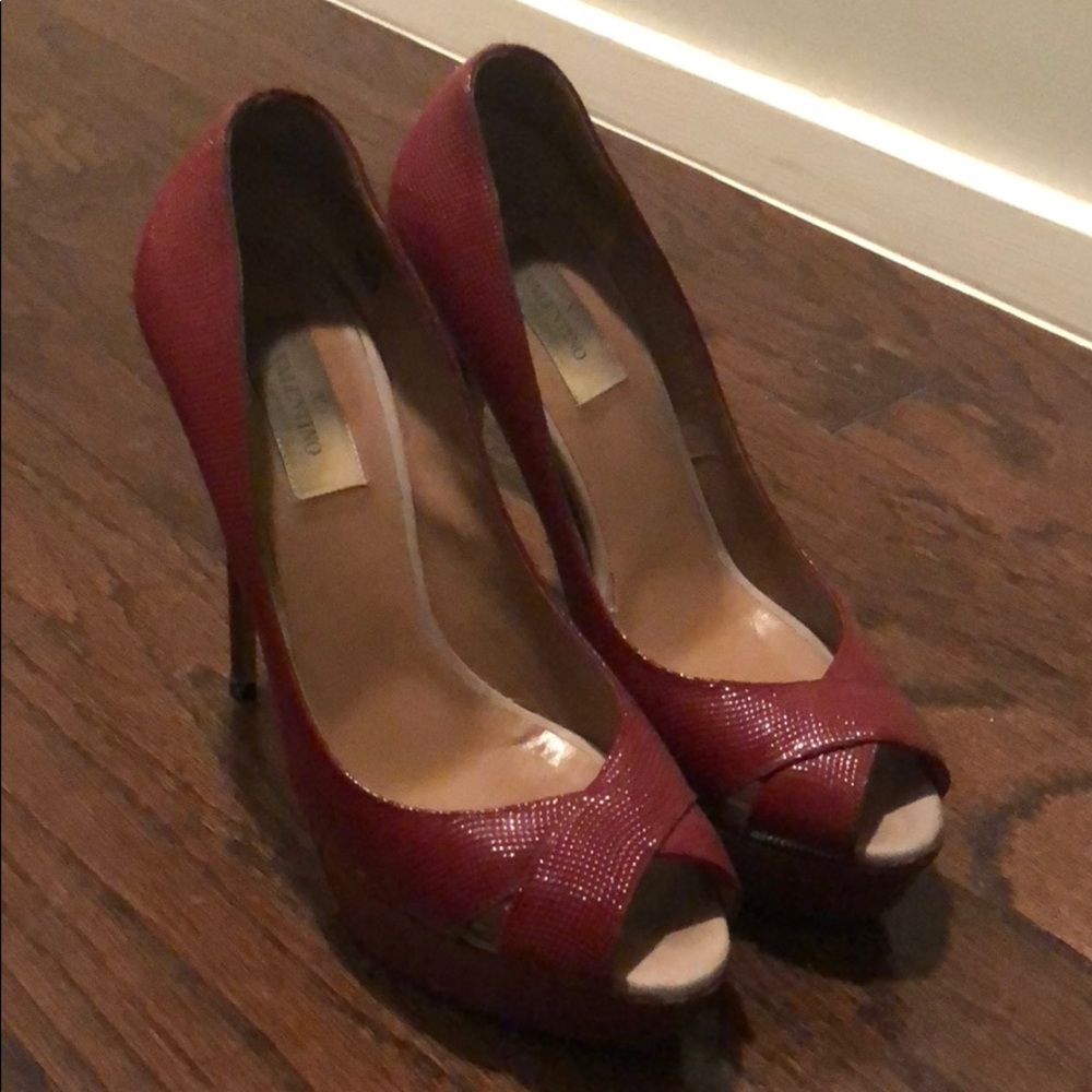 Valentino peep toe pumps